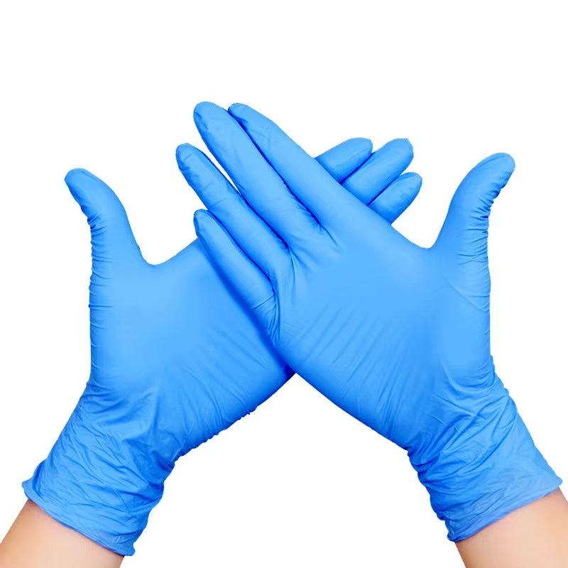20/50/100PCS Blue Nitrile Gloves Disposable Household Cleaning Gloves for Kitchen Dishwashing Waterproof Latex Free Powder Free
