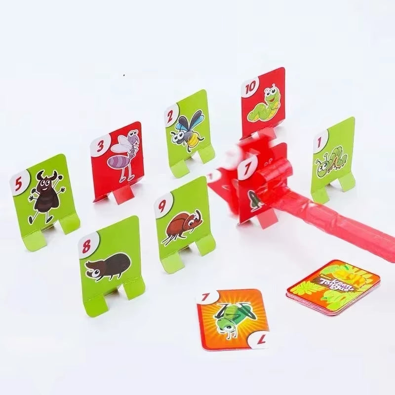 Board Games for Children Family Party Toys Frog Mask Wagging Tongue Lick Cards Antistress Funny Desktop Puzzle Game Toys