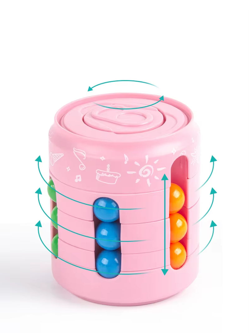 Multiple Functions Fidget Spinner Magic Colorful Beans Finger Spinning Relieves Stress Decompression Tool for Children and Adult