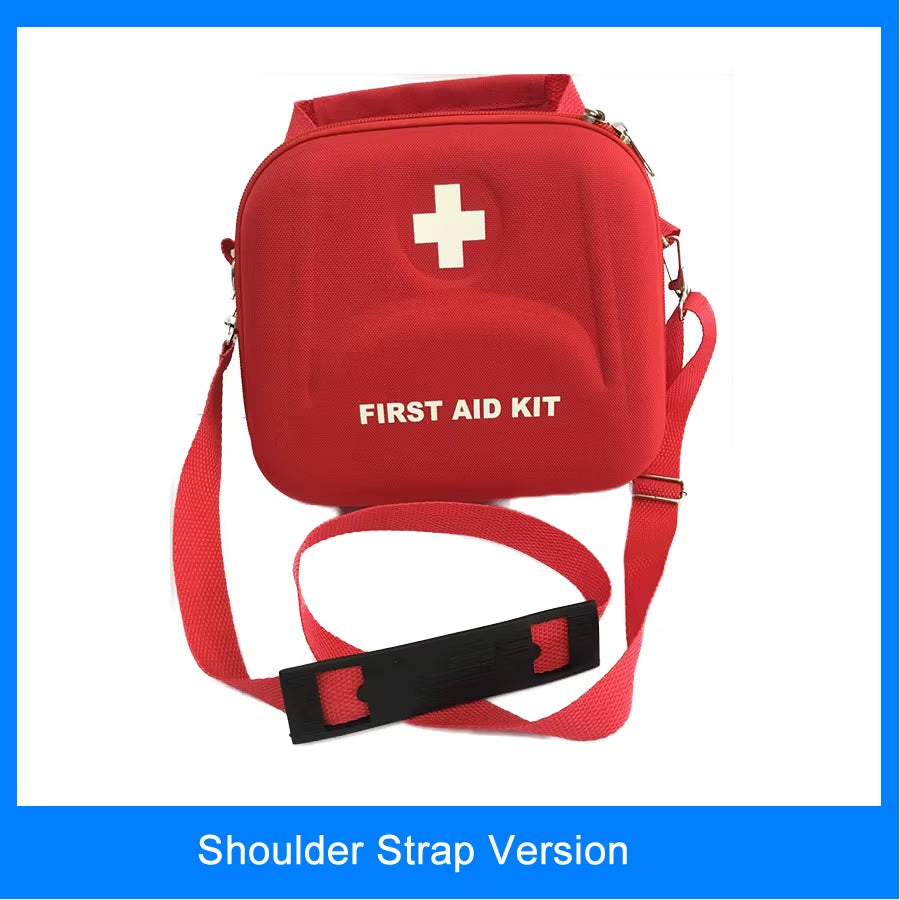 Portable First Aid Kit Bag Water Resistant Emergency Kit Bag Shoulder Strap for Hiking Travel Home Car Emergency Treatment
